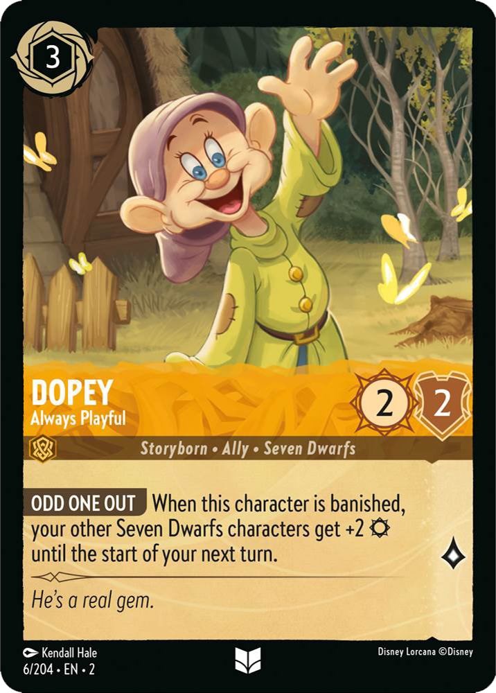 Dopey - Always Playful (6/204) [Rise of the Floodborn] | Boutique FDB TCG