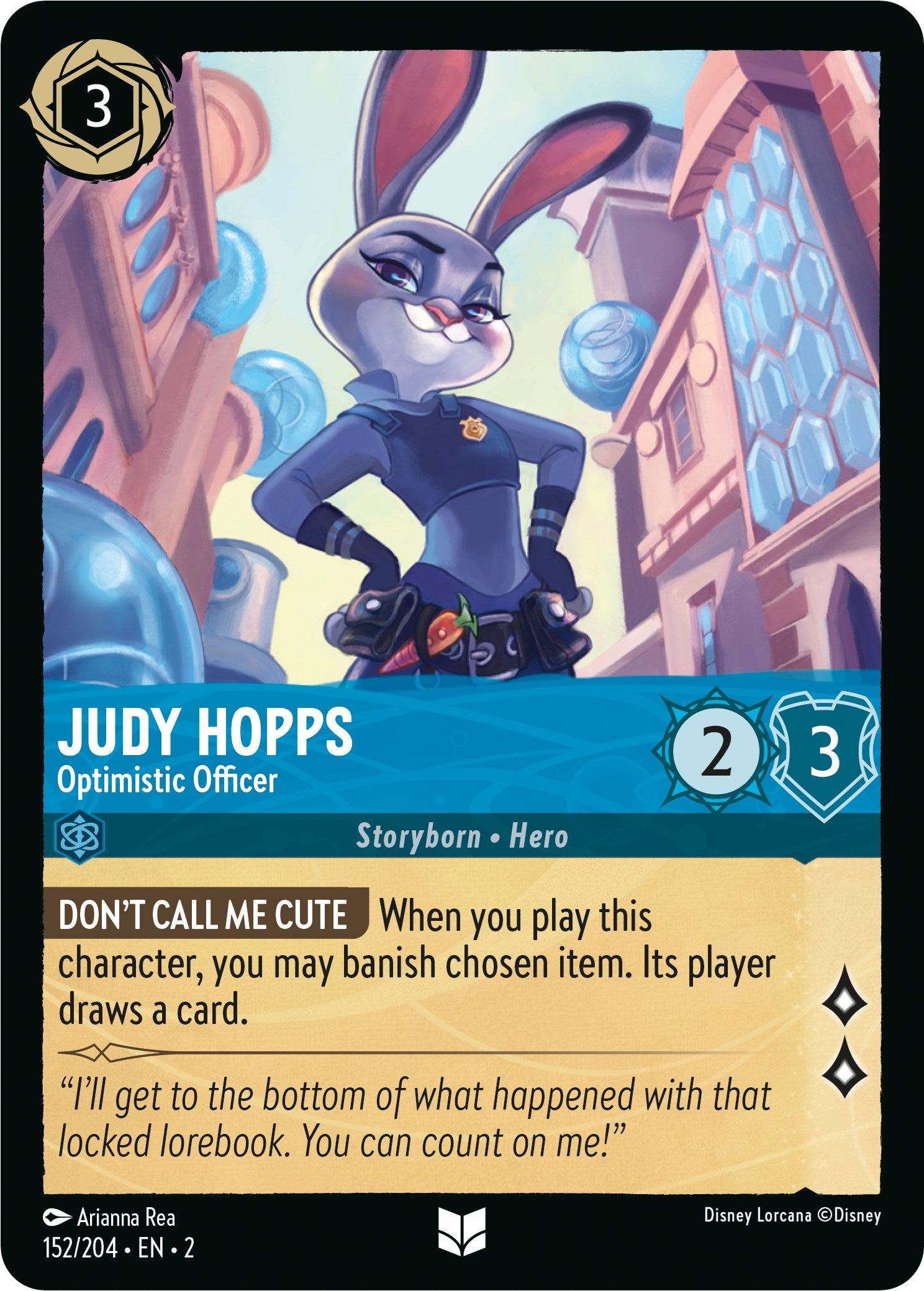 Judy Hopps - Optimistic Officer (152/204) [Rise of the Floodborn] | Boutique FDB TCG