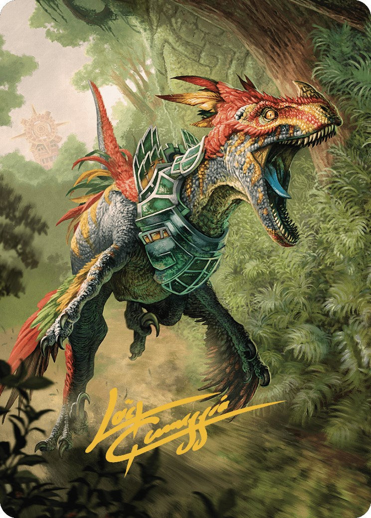 Dinosaur Token Art Card (Gold-Stamped Signature) [The Lost Caverns of Ixalan Art Series] | Boutique FDB TCG