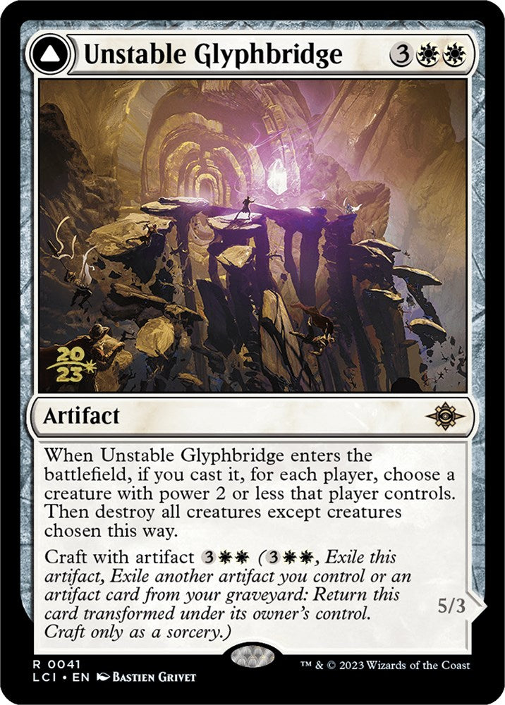 Unstable Glyphbridge // Sandswirl Wanderglyph [The Lost Caverns of Ixalan Prerelease Cards] | Boutique FDB TCG