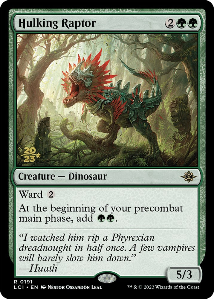 Hulking Raptor [The Lost Caverns of Ixalan Prerelease Cards] | Boutique FDB TCG