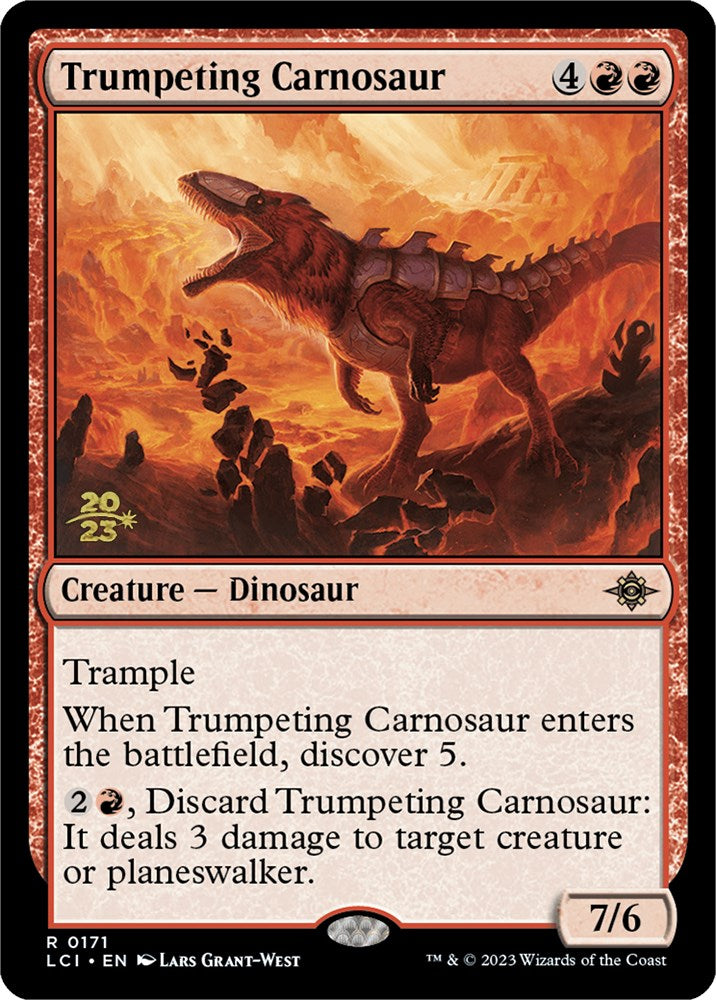 Trumpeting Carnosaur [The Lost Caverns of Ixalan Prerelease Cards] | Boutique FDB TCG