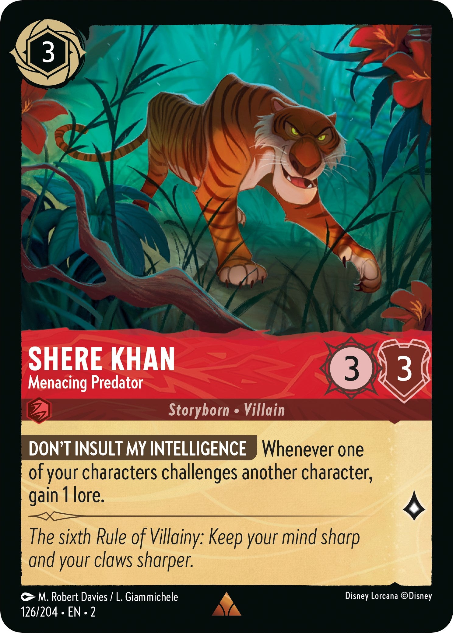 Shere Khan - Menacing Predator (126/204) [Rise of the Floodborn] | Boutique FDB TCG