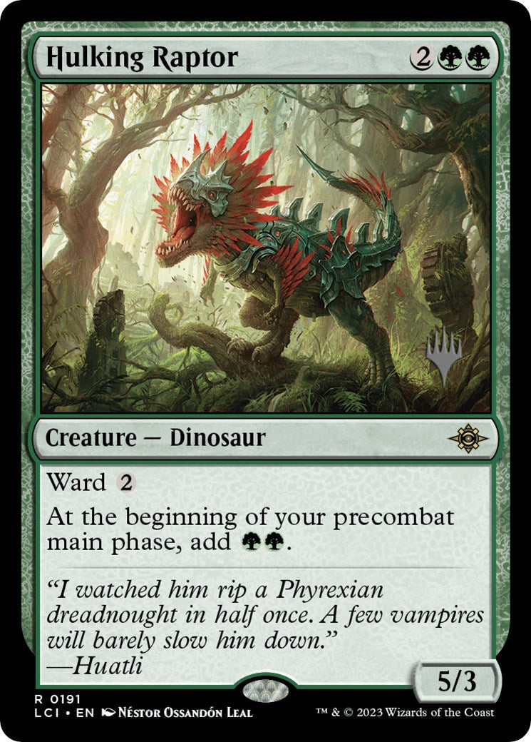 Hulking Raptor (Promo Pack) [The Lost Caverns of Ixalan Promos] | Boutique FDB TCG