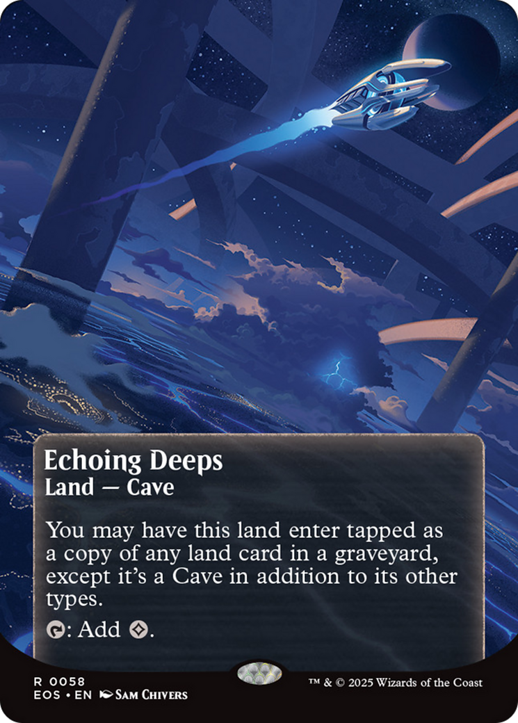 Echoing Deeps (0058) (Borderless) [Edge of Eternities: Stellar Sights] | Boutique FDB TCG