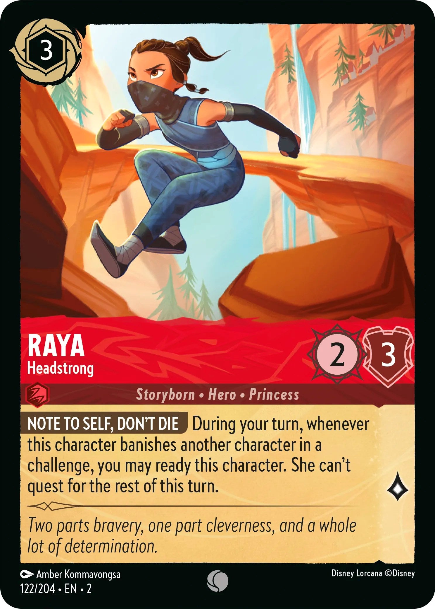 Raya - Headstrong (122/204) [Rise of the Floodborn] | Boutique FDB TCG