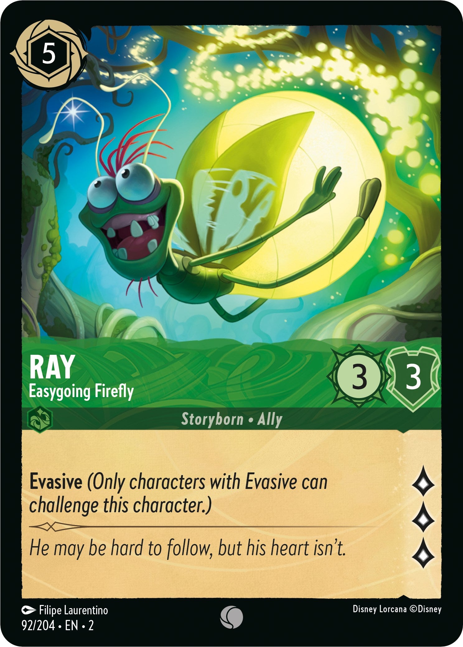 Ray - Easygoing Firefly (92/204) [Rise of the Floodborn] | Boutique FDB TCG