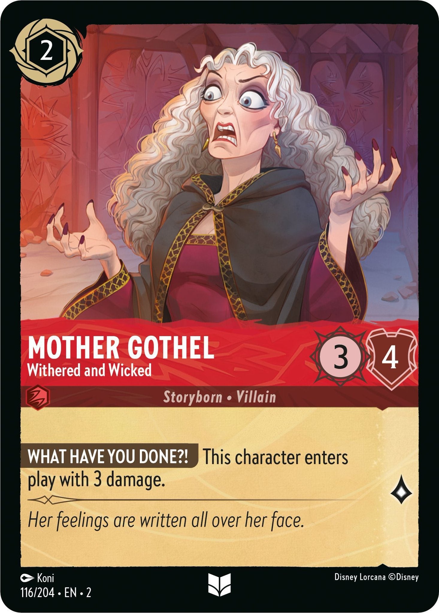 Mother Gothel - Withered and Wicked (116/204) [Rise of the Floodborn] | Boutique FDB TCG