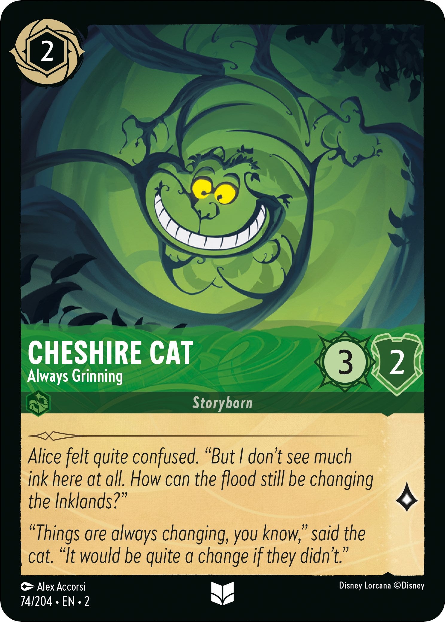 Cheshire Cat - Always Grinning (74/204) [Rise of the Floodborn] | Boutique FDB TCG