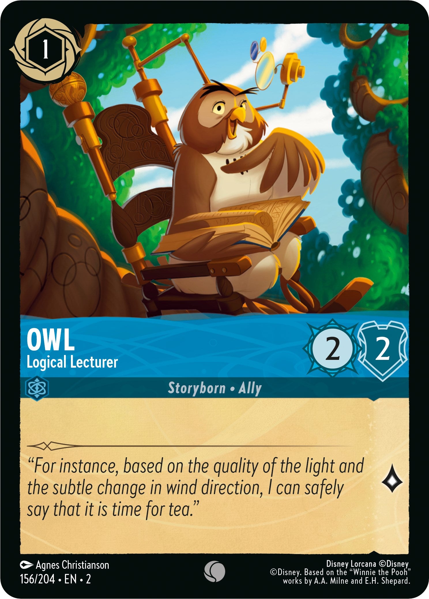 Owl - Logical Lecturer (156/204) [Rise of the Floodborn] | Boutique FDB TCG