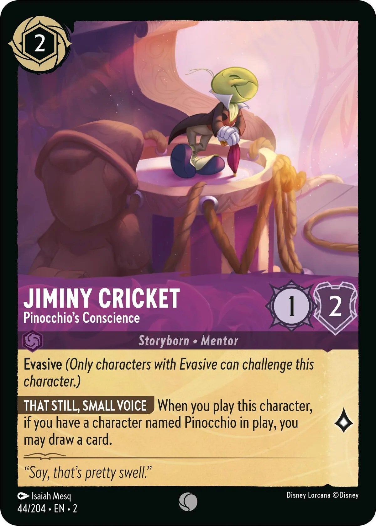 Jiminy Cricket - Pinocchio's Conscience (44/204) [Rise of the Floodborn] | Boutique FDB TCG