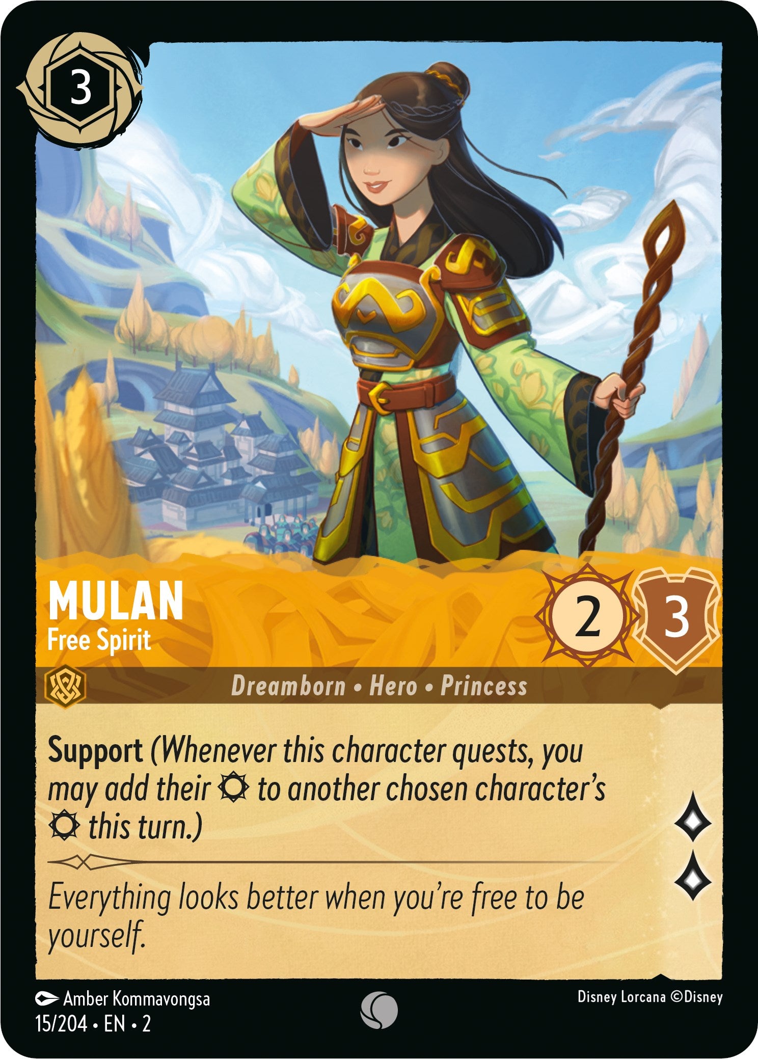 Mulan - Free Spirit (15/204) [Rise of the Floodborn] | Boutique FDB TCG