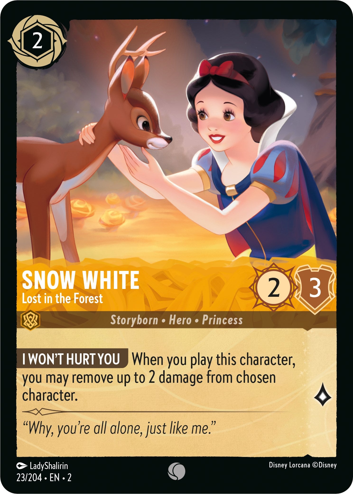 Snow White - Lost in the Forest (23/204) [Rise of the Floodborn] | Boutique FDB TCG