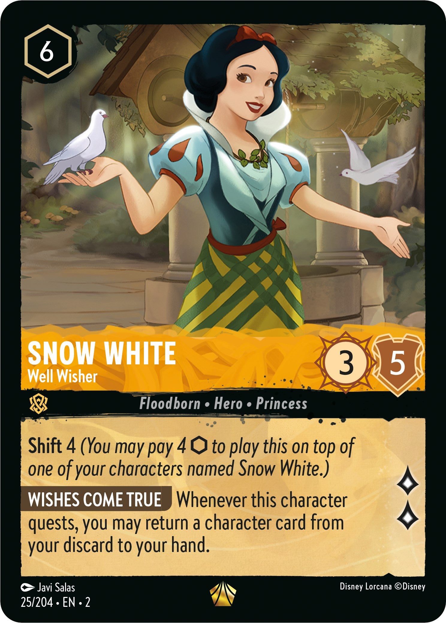 Snow White - Well Wisher (25/204) [Rise of the Floodborn] | Boutique FDB TCG