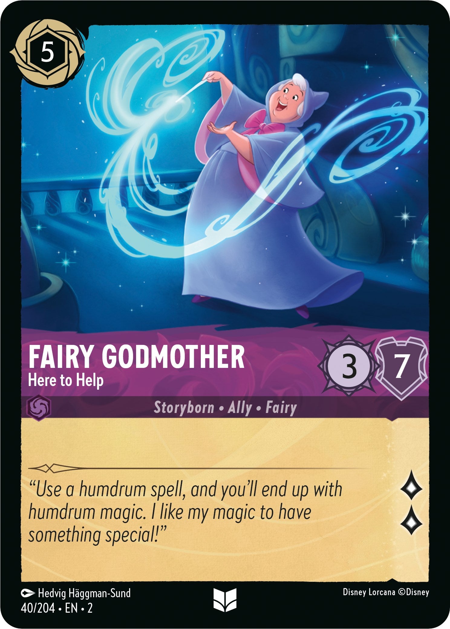 Fairy Godmother - Here to Help (40/204) [Rise of the Floodborn] | Boutique FDB TCG