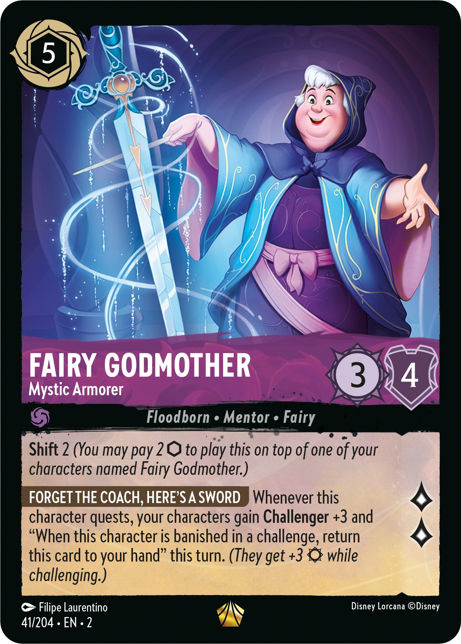 Fairy Godmother - Mystic Armorer (41/204) [Rise of the Floodborn] | Boutique FDB TCG