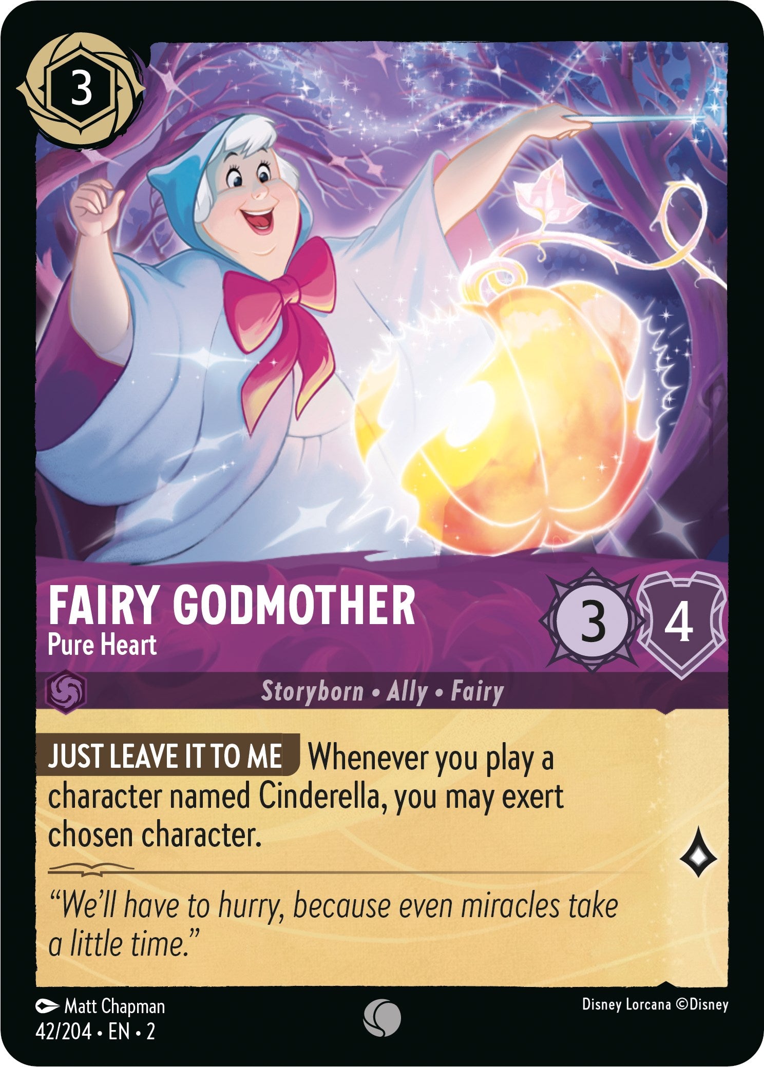 Fairy Godmother - Pure Heart (42/204) [Rise of the Floodborn] | Boutique FDB TCG