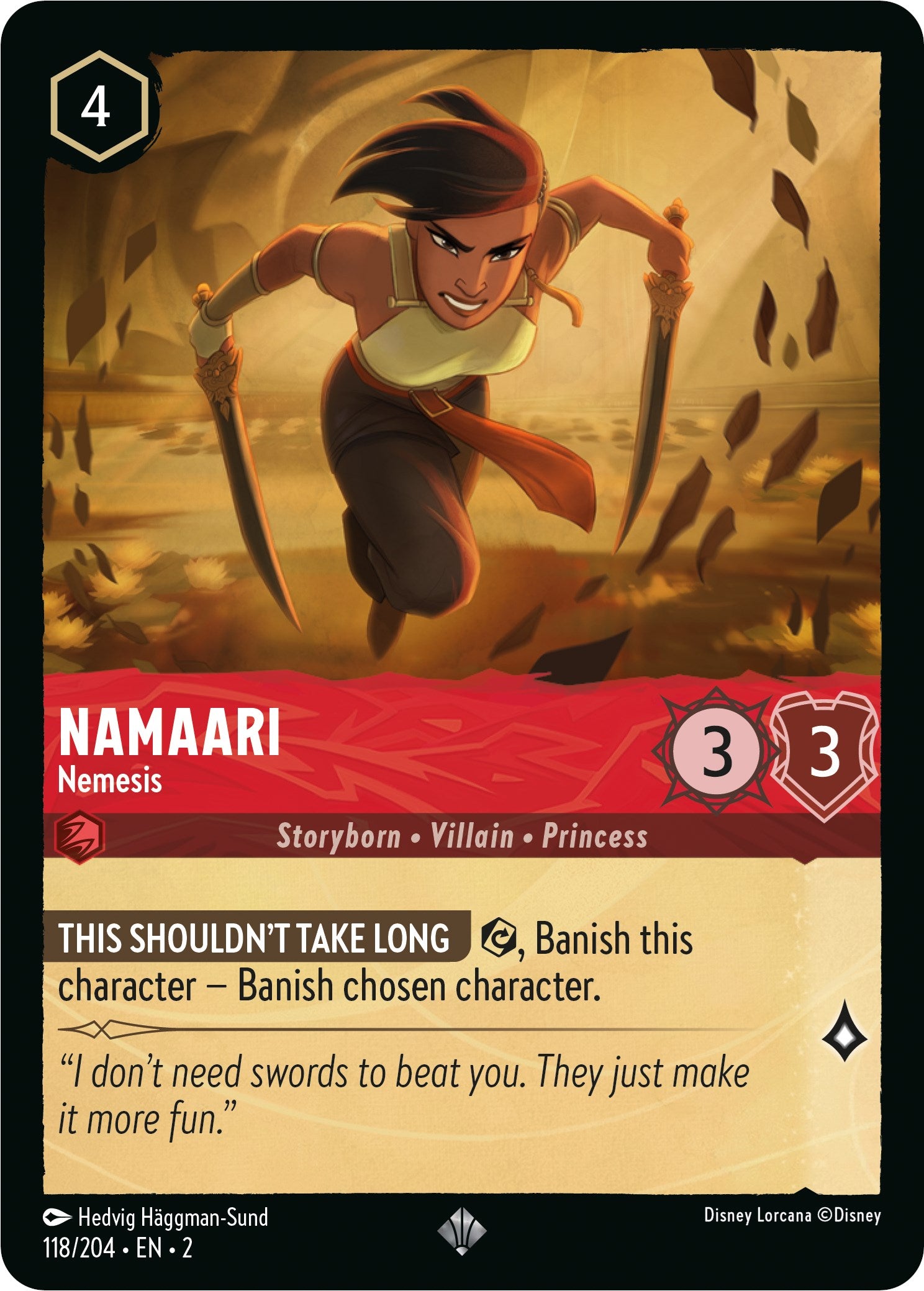 Namaari - Nemesis (118/204) [Rise of the Floodborn] | Boutique FDB TCG