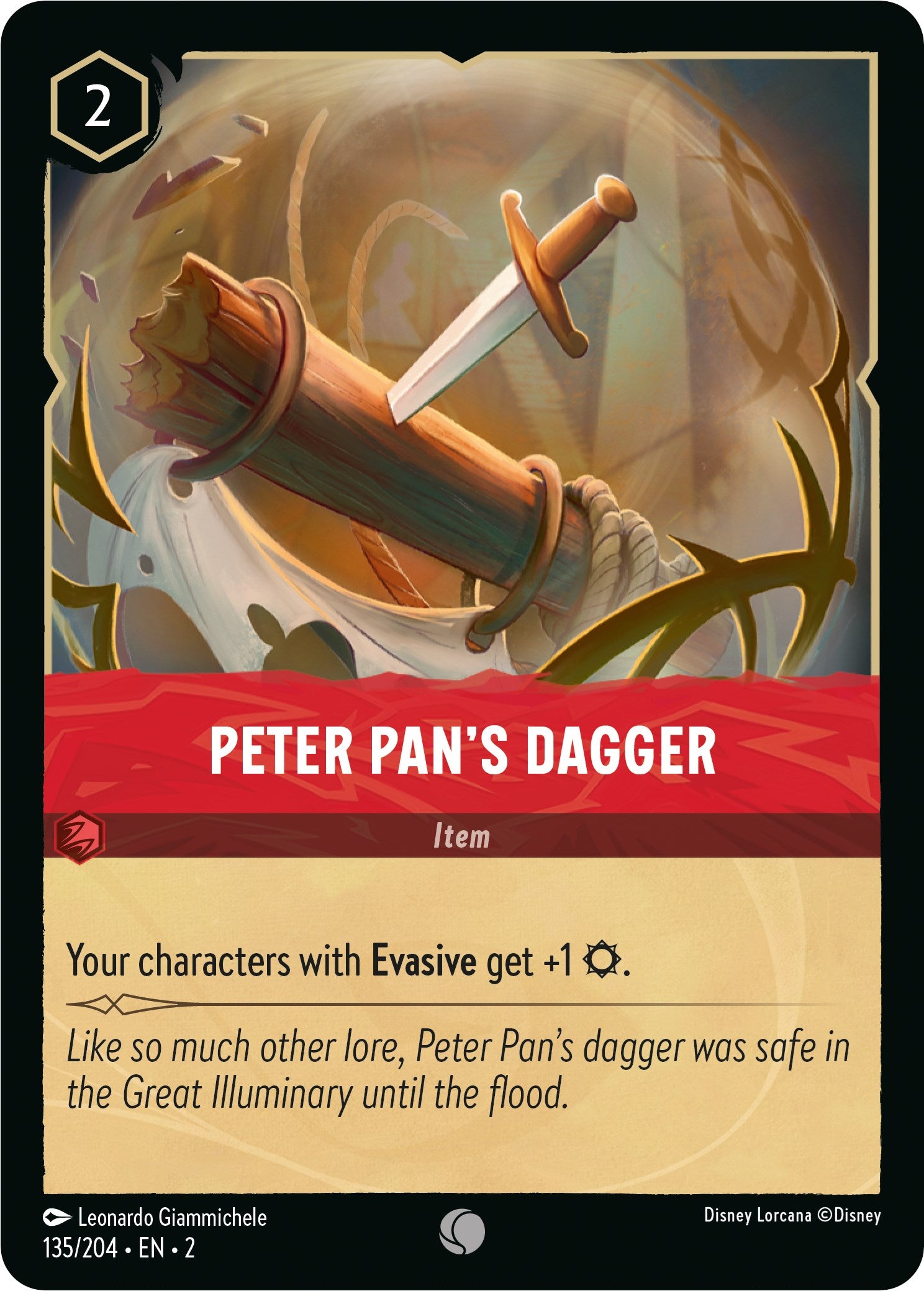 Peter Pan's Dagger (135/204) [Rise of the Floodborn] | Boutique FDB TCG