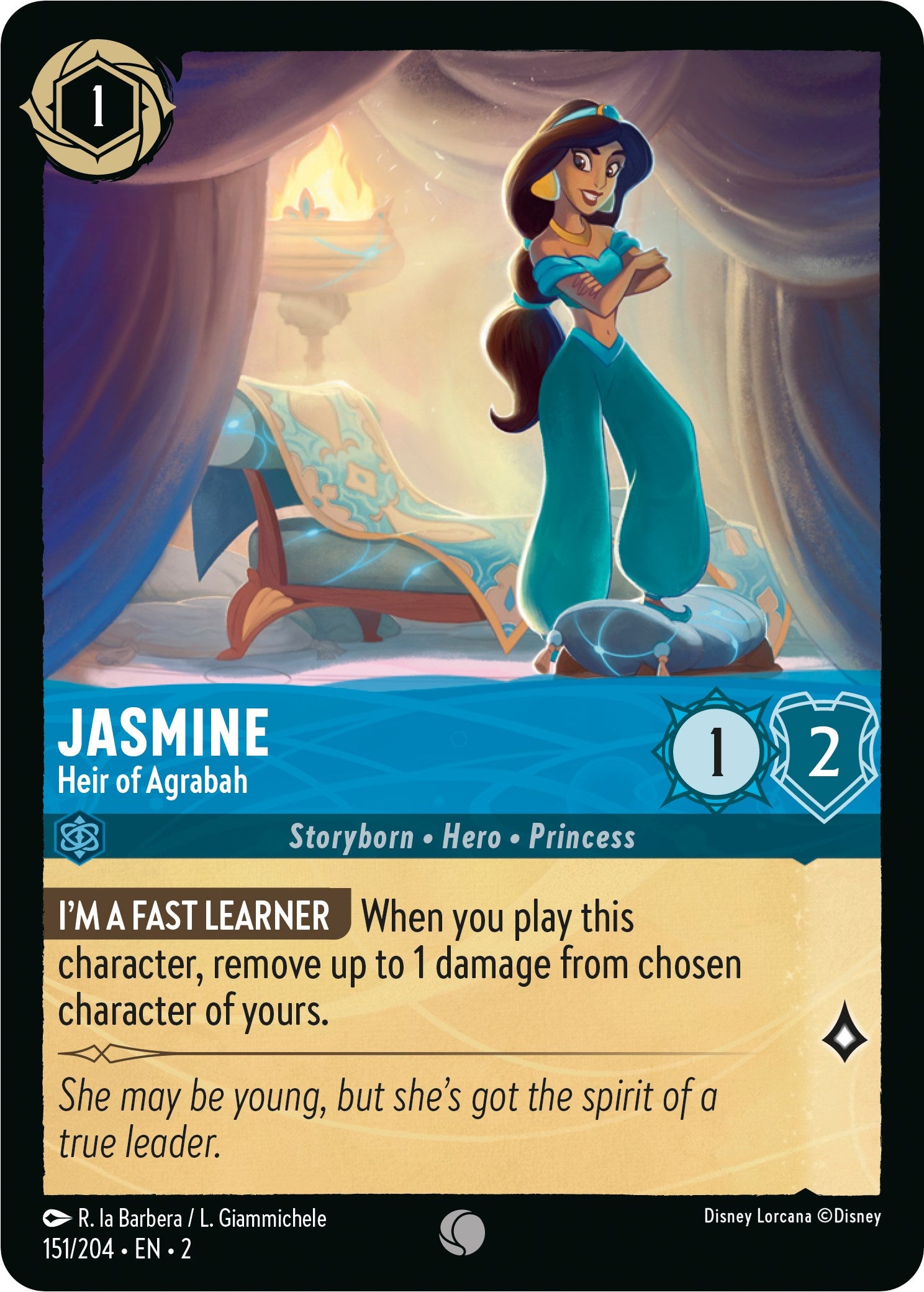 Jasmine - Heir of Agrabah (151/204) [Rise of the Floodborn] | Boutique FDB TCG