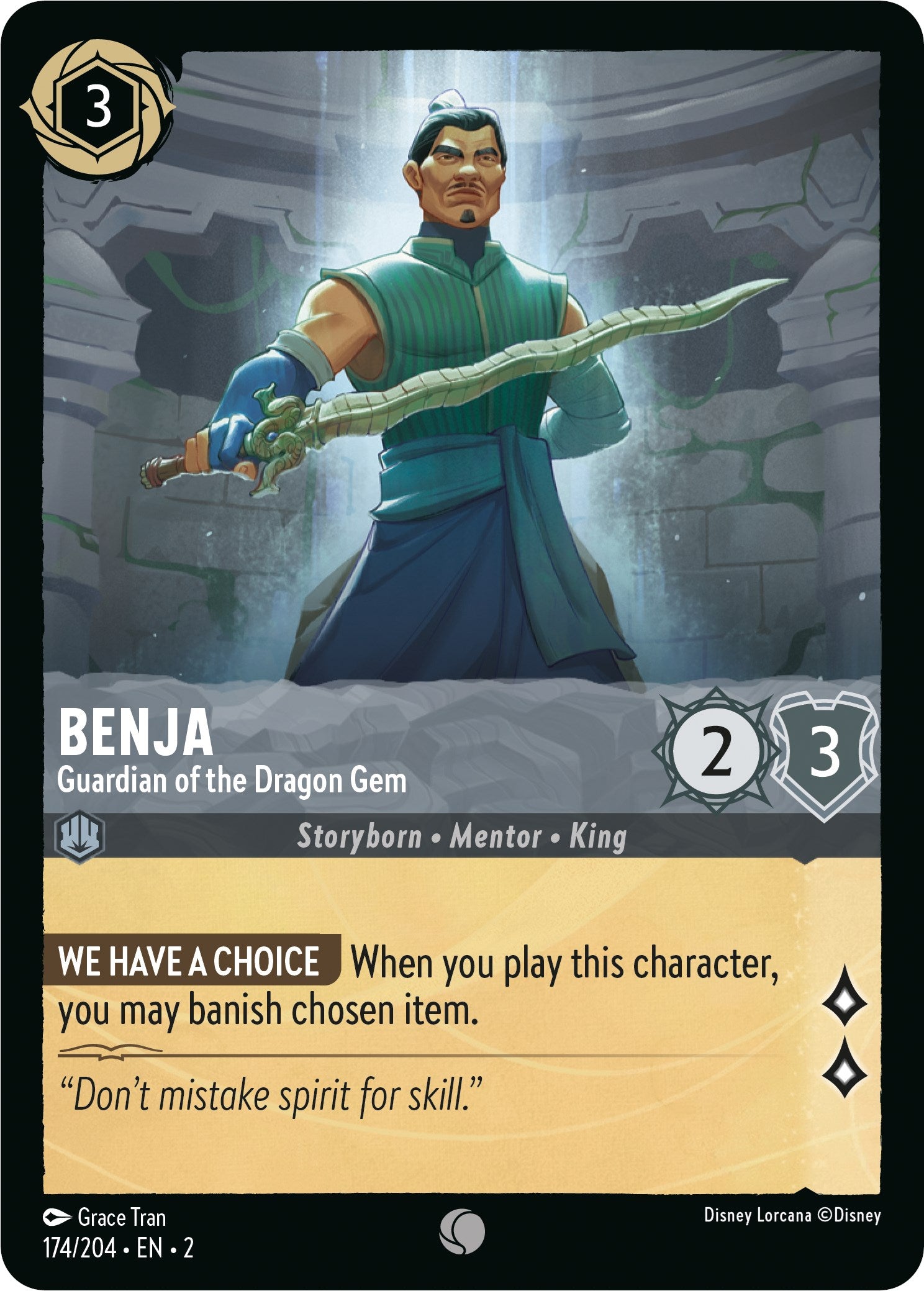 Benja - Guardian of the Dragon Gem (174/204) [Rise of the Floodborn] | Boutique FDB TCG