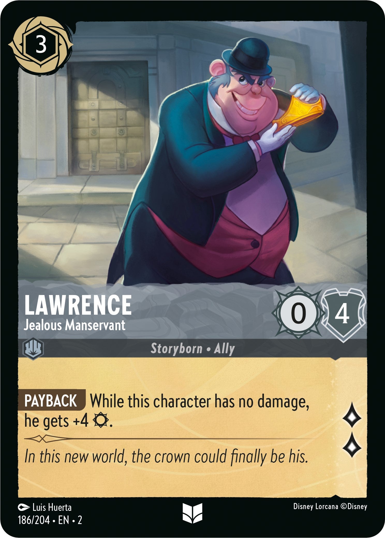 Lawrence - Jealous Manservant (186/204) [Rise of the Floodborn] | Boutique FDB TCG