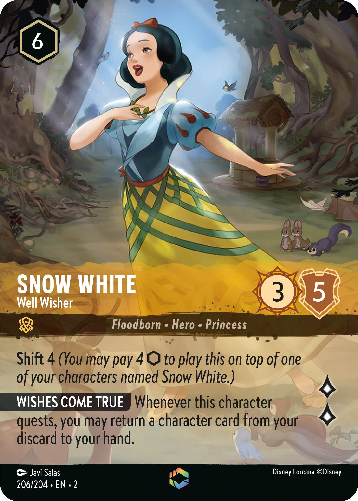 Snow White - Well Wisher (Enchanted) (206/204) [Rise of the Floodborn] | Boutique FDB TCG