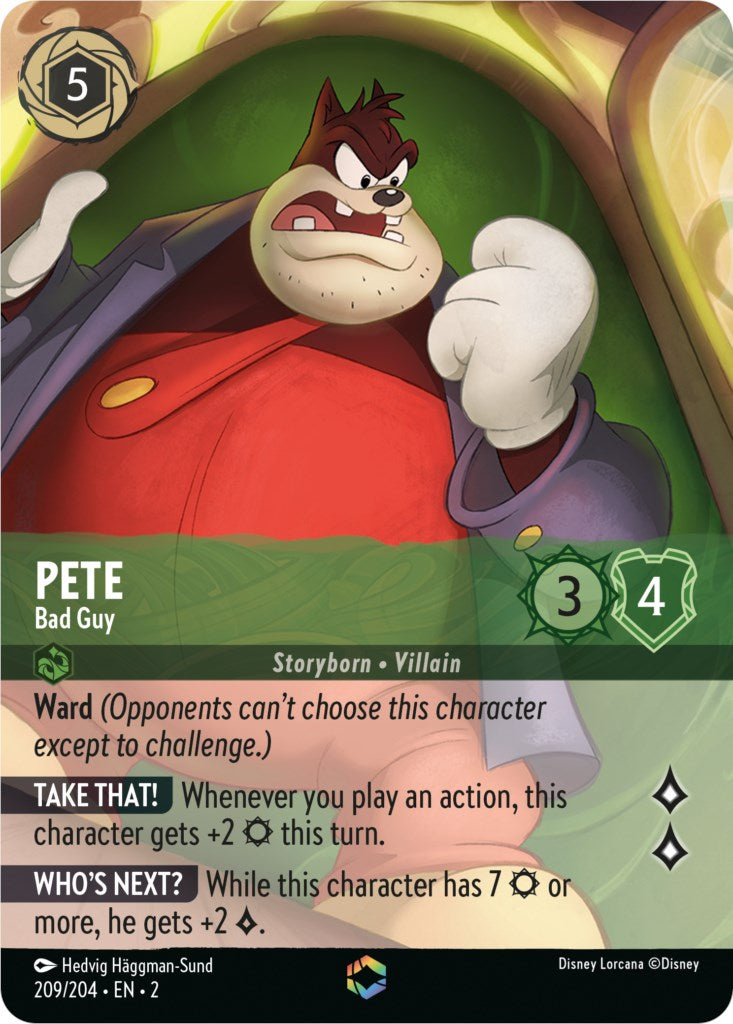 Pete - Bad Guy (Enchanted) (209/204) [Rise of the Floodborn] | Boutique FDB TCG