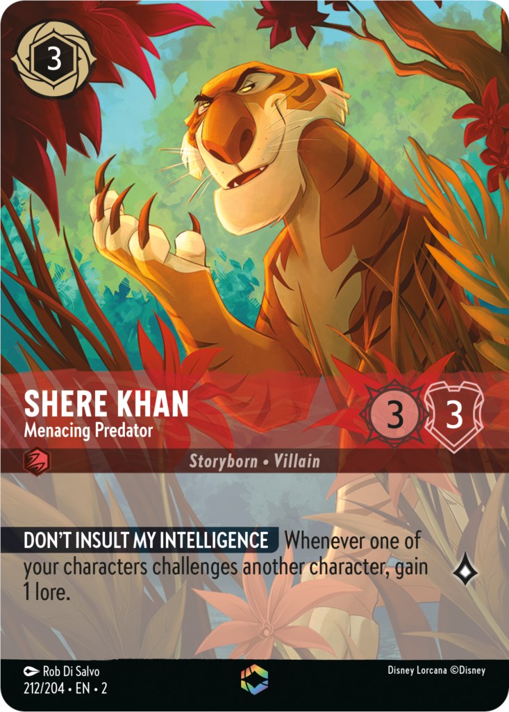 Shere Khan - Menacing Predator (Enchanted) (212/204) [Rise of the Floodborn] | Boutique FDB TCG