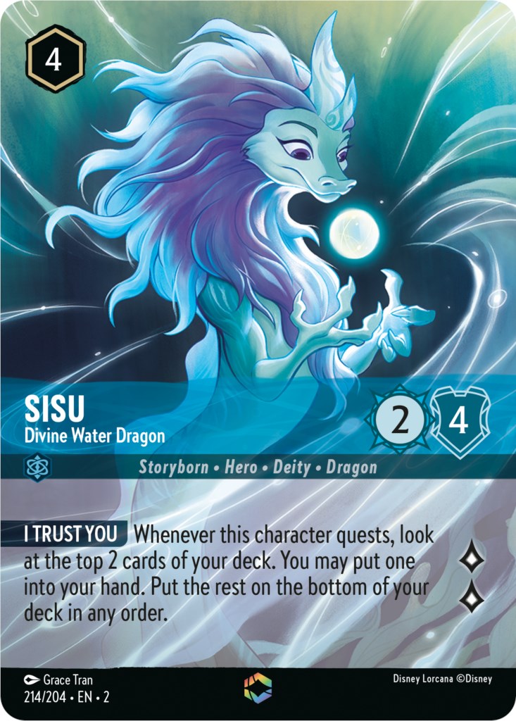 Sisu - Divine Water Dragon (Enchanted) (214/204) [Rise of the Floodborn] | Boutique FDB TCG