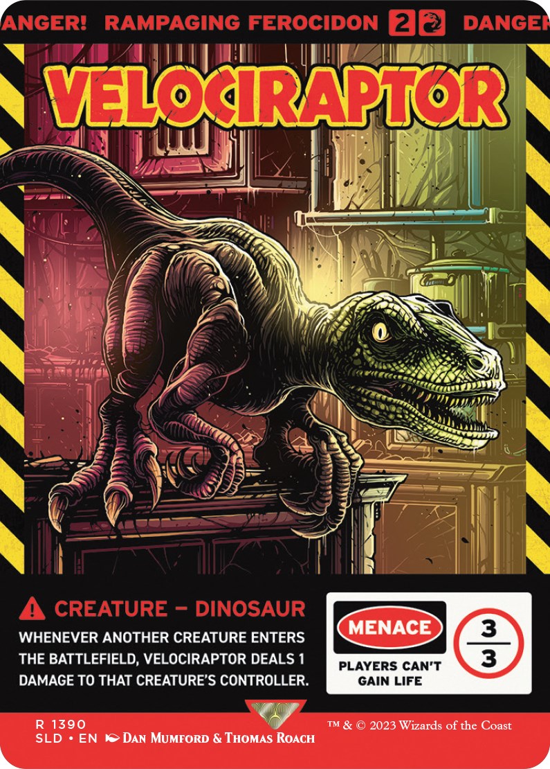 Velociraptor - Rampaging Ferocidon [Secret Lair Drop Series] | Boutique FDB TCG