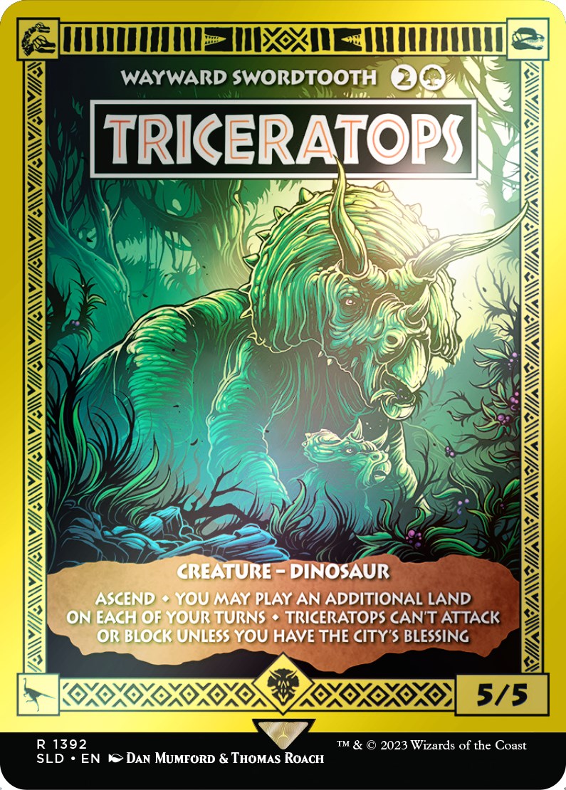 Triceratops - Wayward Swordtooth (Rainbow Foil) [Secret Lair Drop Series] | Boutique FDB TCG