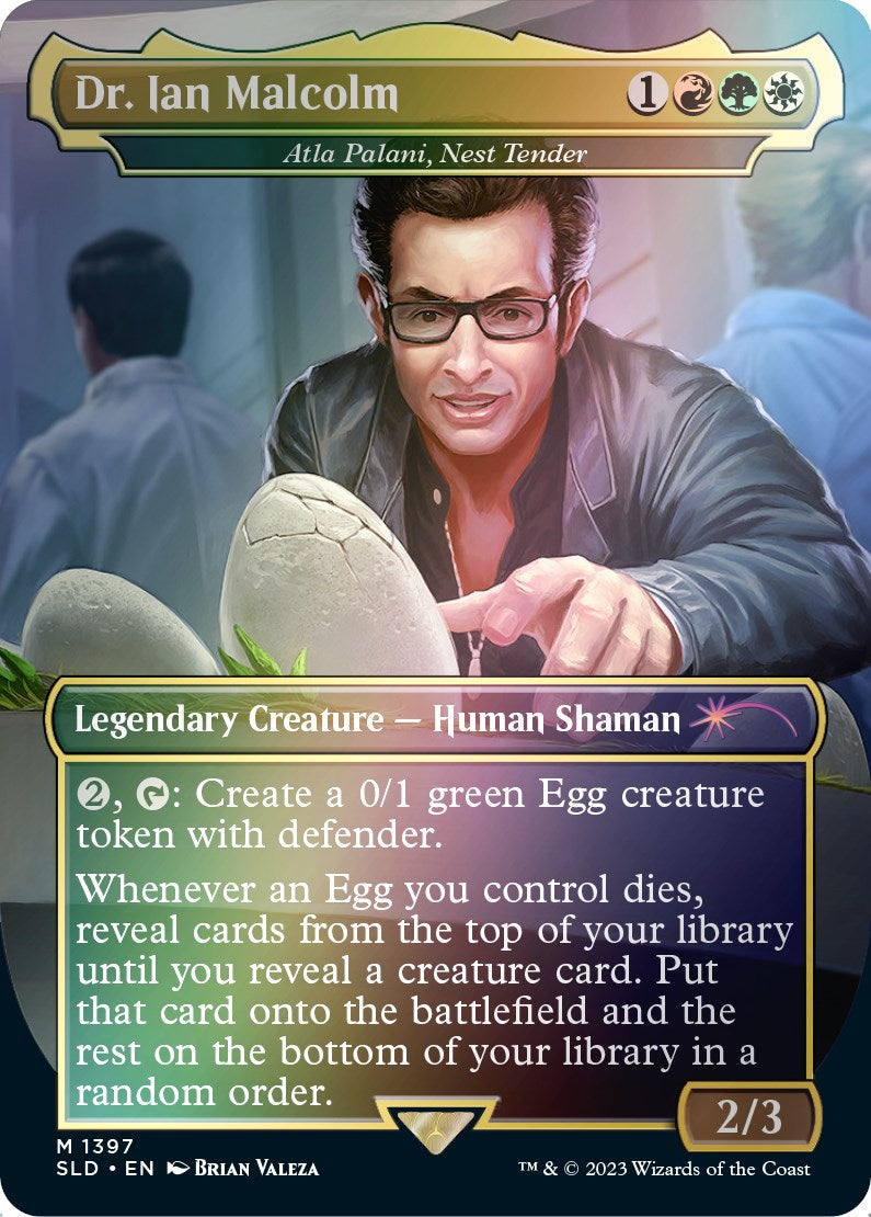 Dr. Ian Malcolm - Atla Palani, Nest Tender (Rainbow Foil) [Secret Lair Drop Series] | Boutique FDB TCG