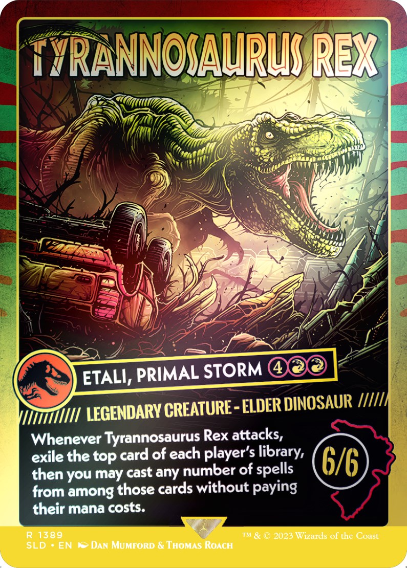 Tyrannosaurus Rex - Etali, Primal Storm (Rainbow Foil) [Secret Lair Drop Series] | Boutique FDB TCG