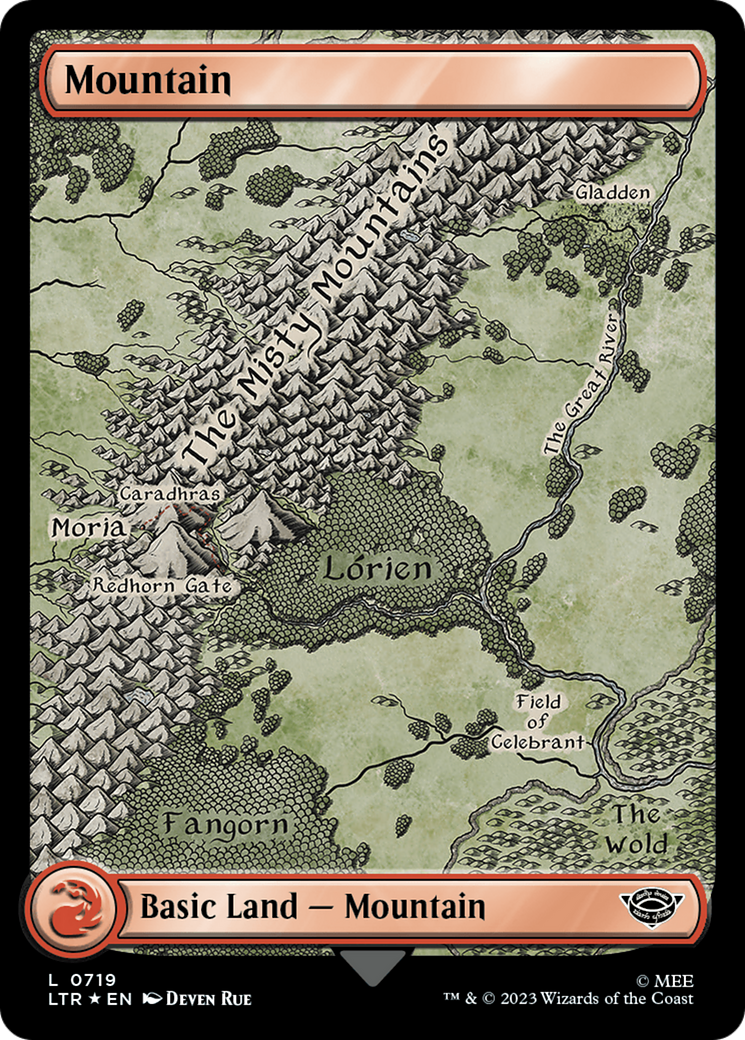 Mountain (719) (Surge Foil) [The Lord of the Rings: Tales of Middle-Earth] | Boutique FDB TCG