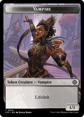 Vampire (0014) // Vampire Demon Double-Sided Token [The Lost Caverns of Ixalan Commander Tokens] | Boutique FDB TCG