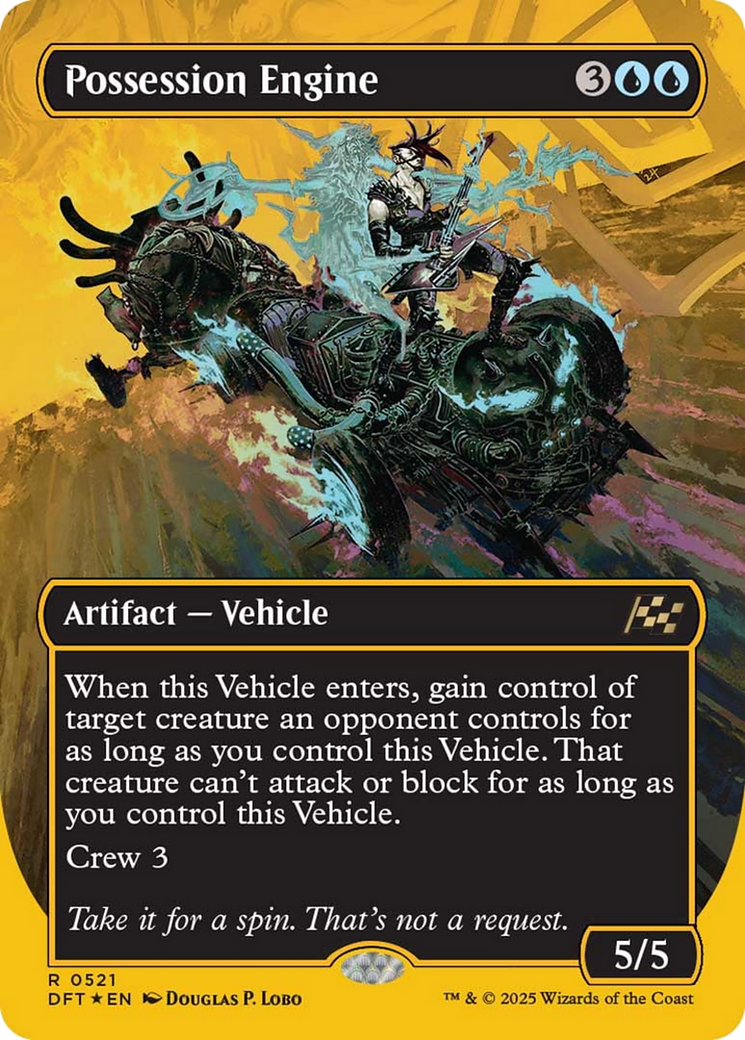 Possession Engine (Borderless) (First-Place Foil) [Aetherdrift] | Boutique FDB TCG