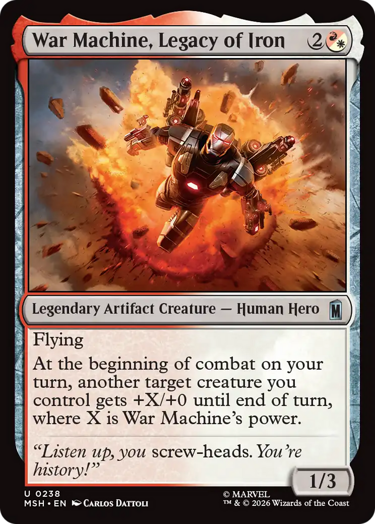 War Machine, Legacy of Iron [Marvel Super Heroes] | Boutique FDB TCG