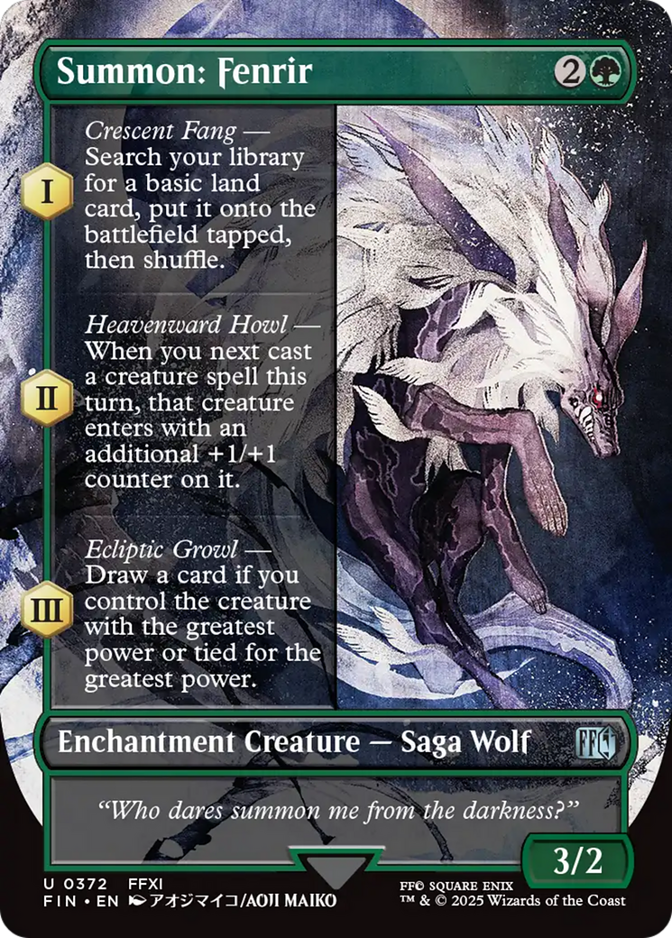 Summon: Fenrir (Borderless) [FINAL FANTASY] | Boutique FDB TCG