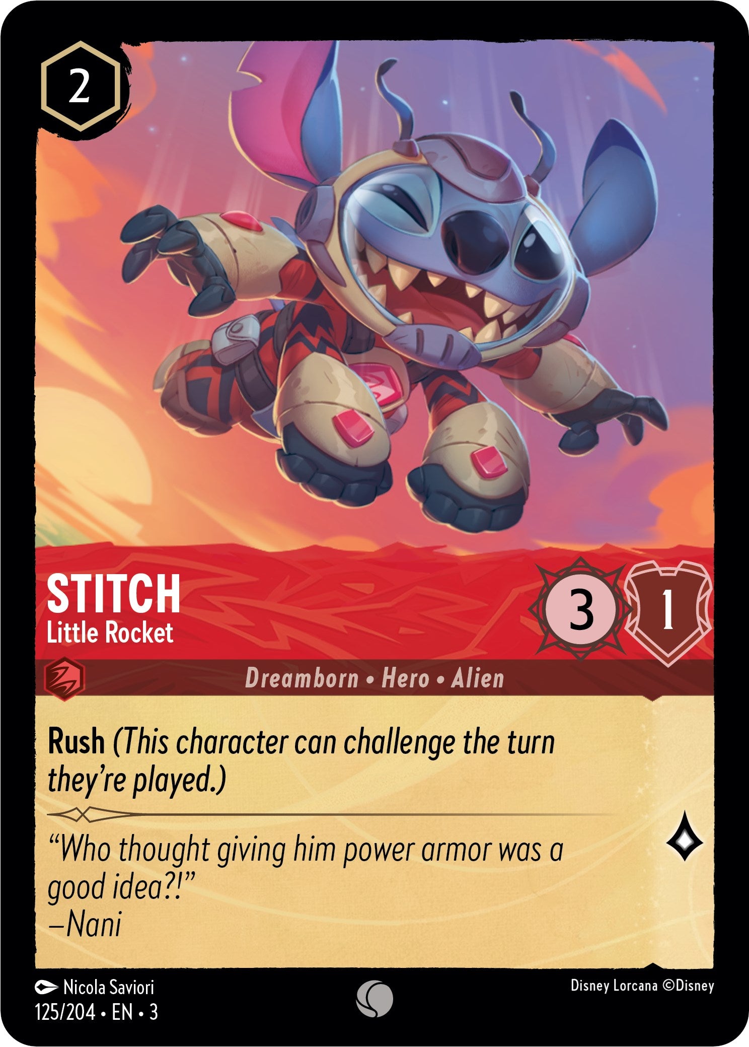 Stitch - Little Rocket (125/204) [Into the Inklands] | Boutique FDB TCG