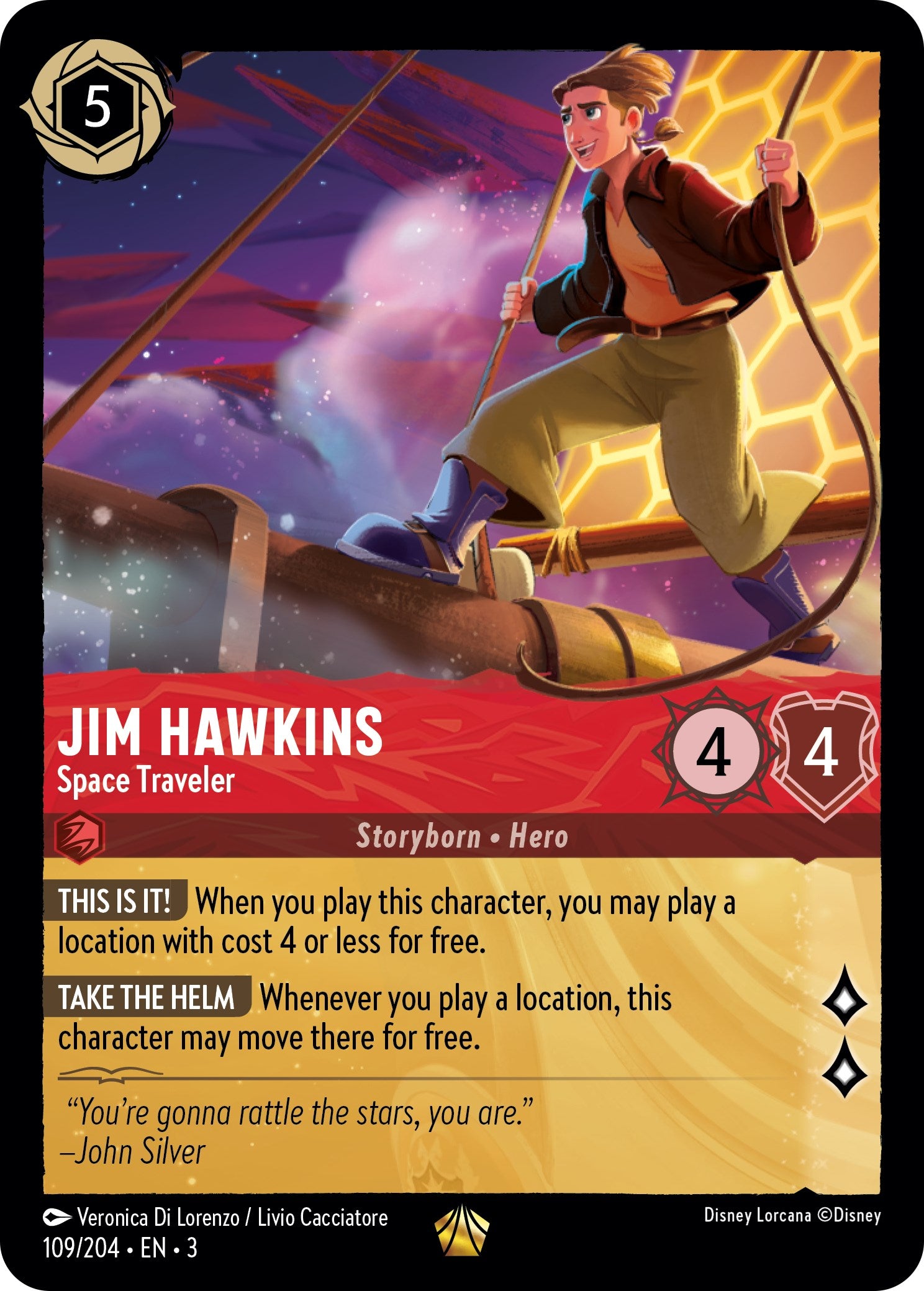 Jim Hawkins - Space Traveler (109/204) [Into the Inklands] | Boutique FDB TCG