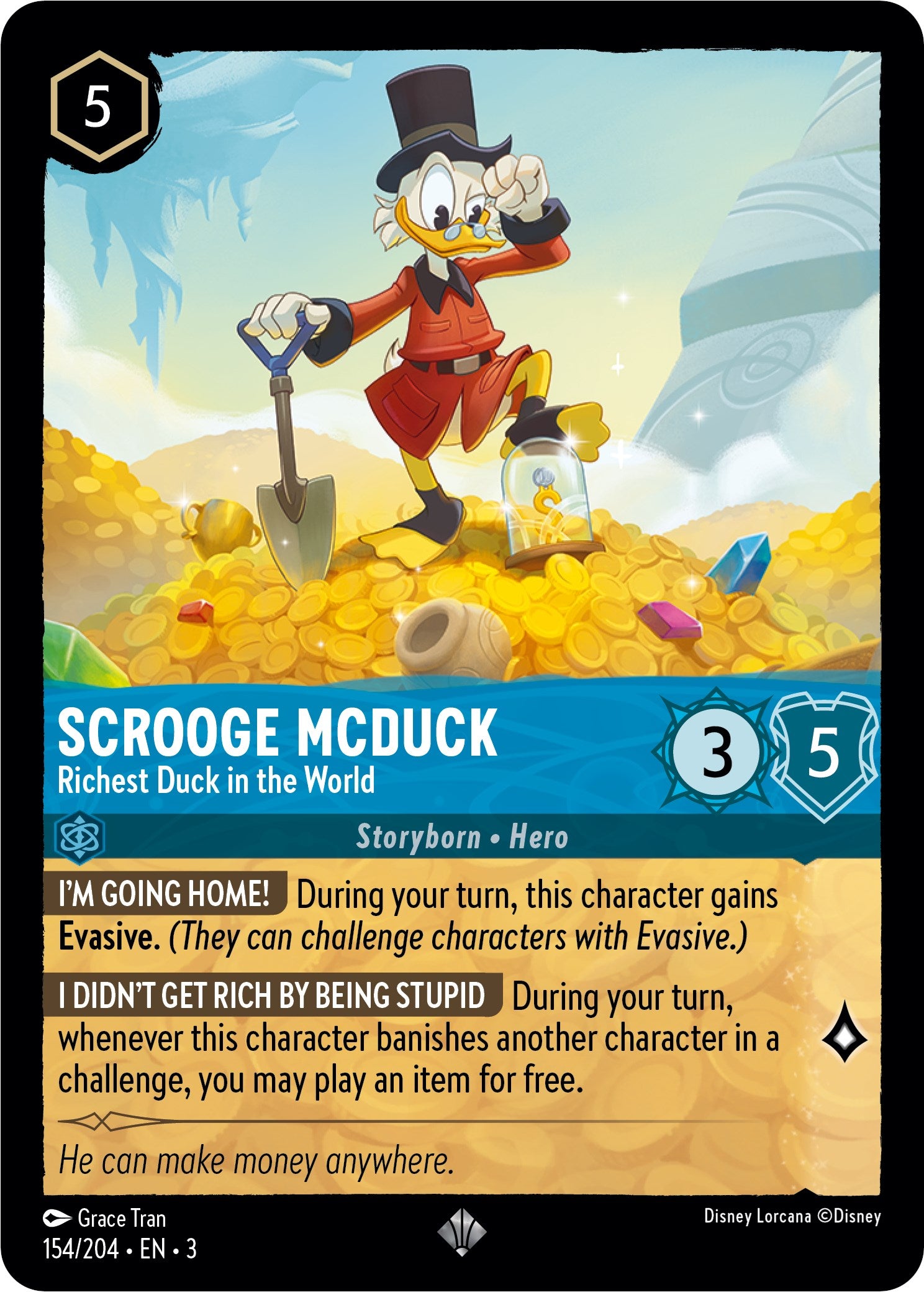 Scrooge McDuck - Richest Duck in the World (154/204) [Into the Inklands] | Boutique FDB TCG