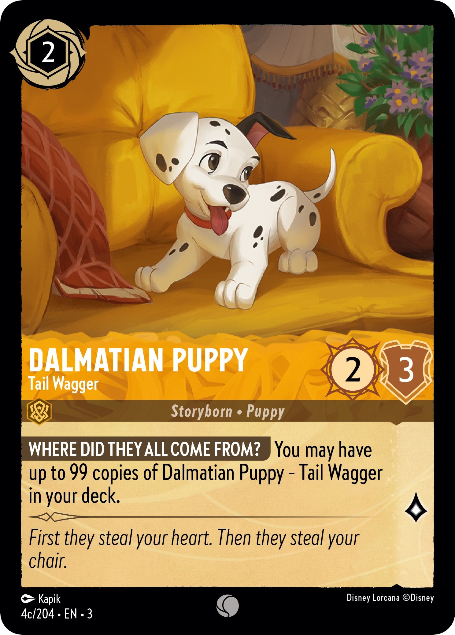 Dalmatian Puppy - Tail Wagger (4c) (4c/204) [Into the Inklands] | Boutique FDB TCG