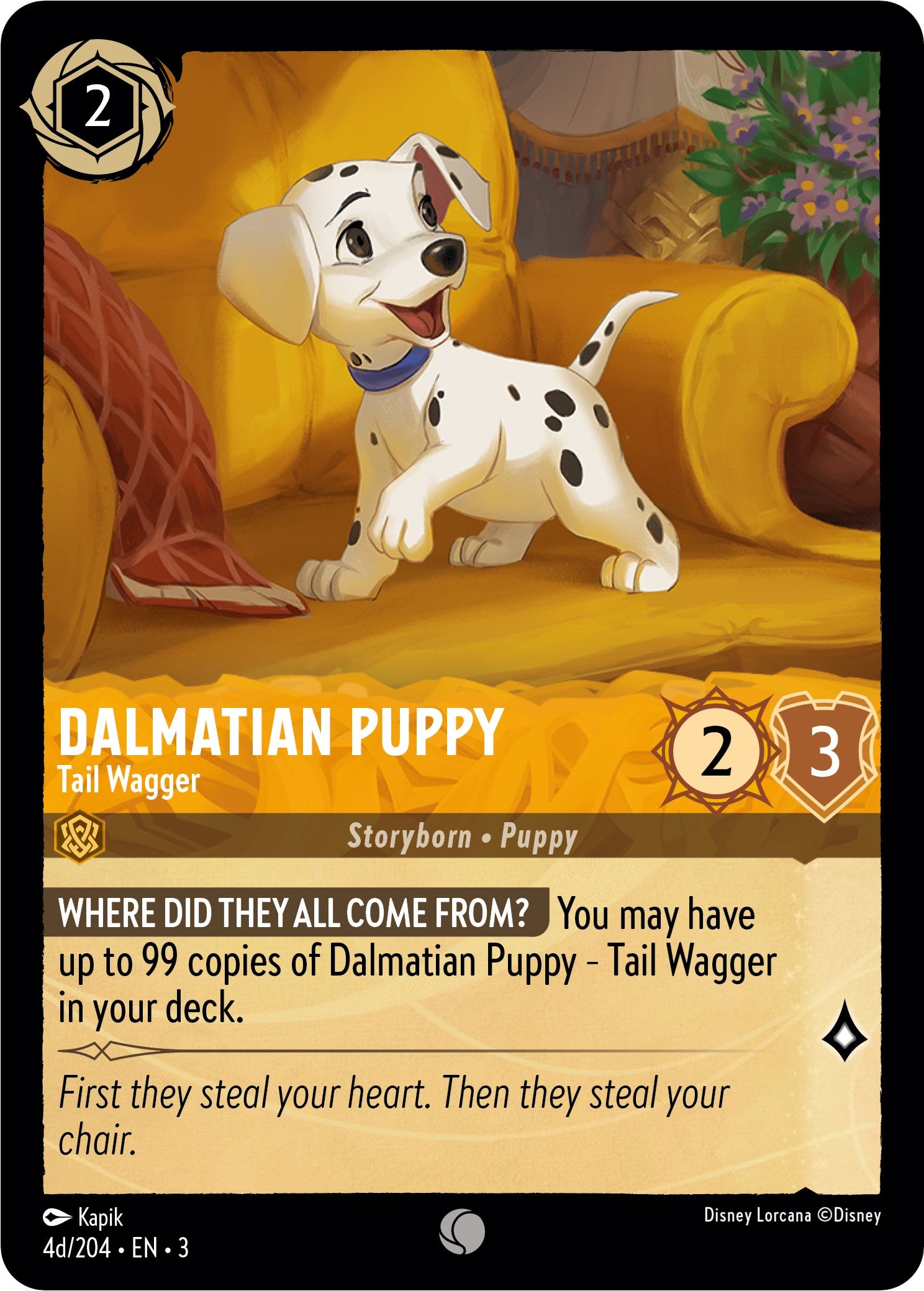 Dalmatian Puppy - Tail Wagger (4d) (4d/204) [Into the Inklands] | Boutique FDB TCG