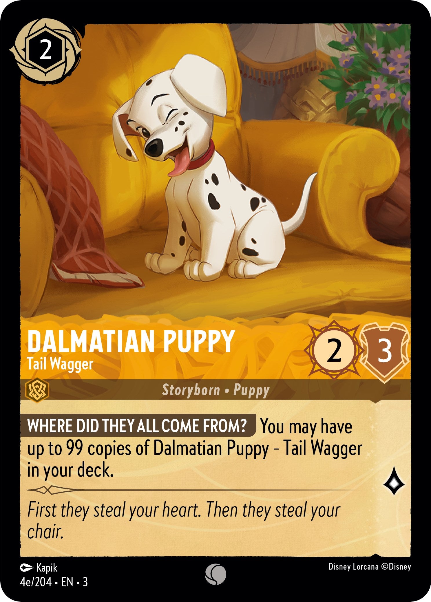 Dalmatian Puppy - Tail Wagger (4e) (4e/204) [Into the Inklands] | Boutique FDB TCG