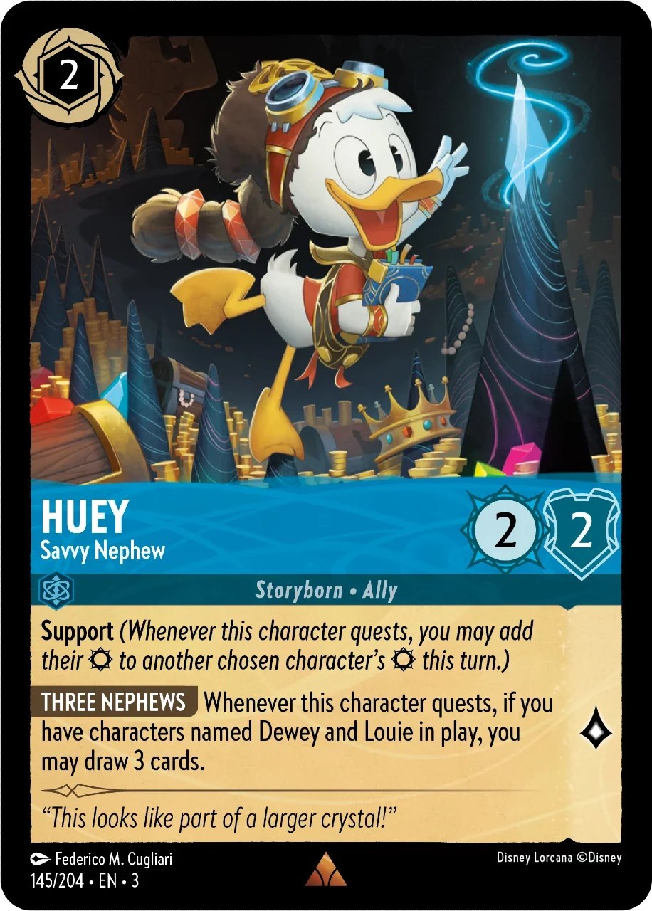 Huey - Savvy Nephew (145/204) [Into the Inklands] | Boutique FDB TCG