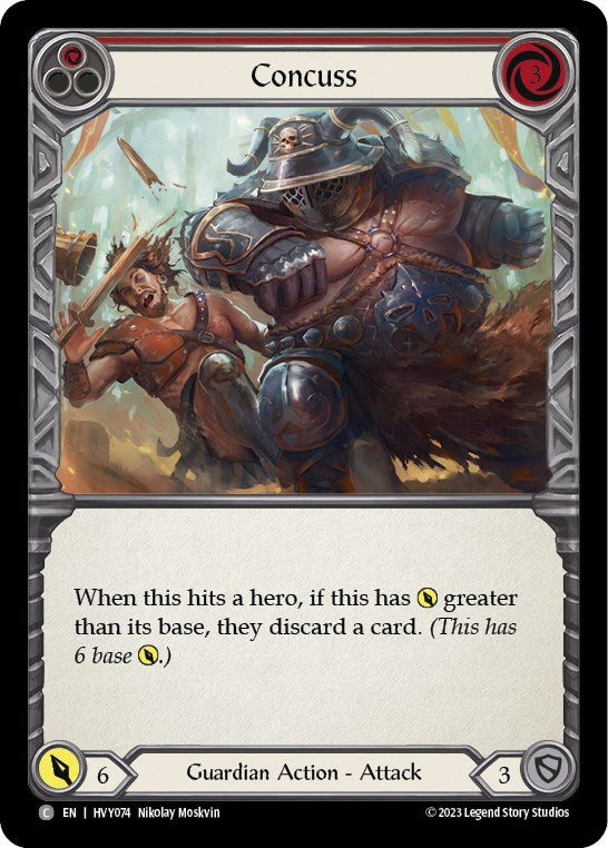 Concuss (Red) [HVY074] (Heavy Hitters)  Rainbow Foil | Boutique FDB TCG