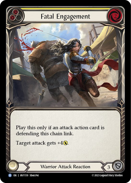 Fatal Engagement (Yellow) [HVY110] (Heavy Hitters)  Rainbow Foil | Boutique FDB TCG