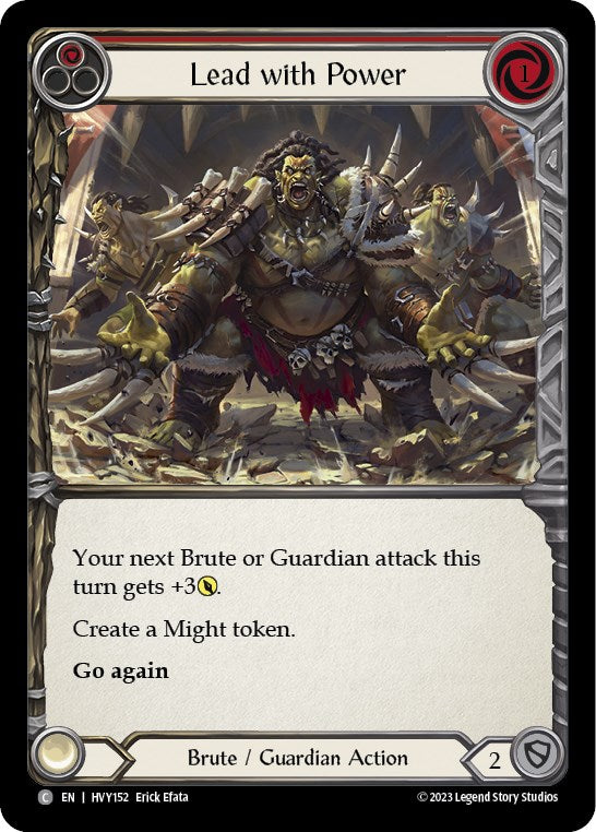 Lead with Power (Red) [HVY152] (Heavy Hitters) | Boutique FDB TCG