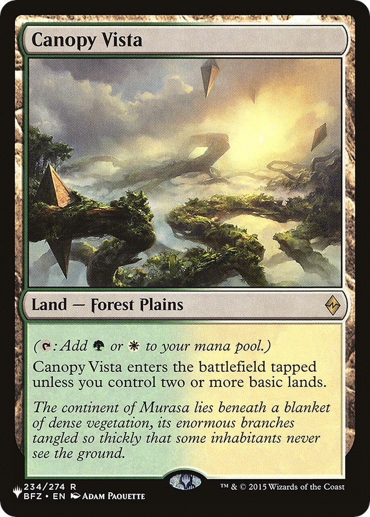 Canopy Vista [The List] | Boutique FDB TCG